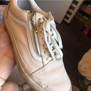 Old Skool Zip Vans Leather Light Pink